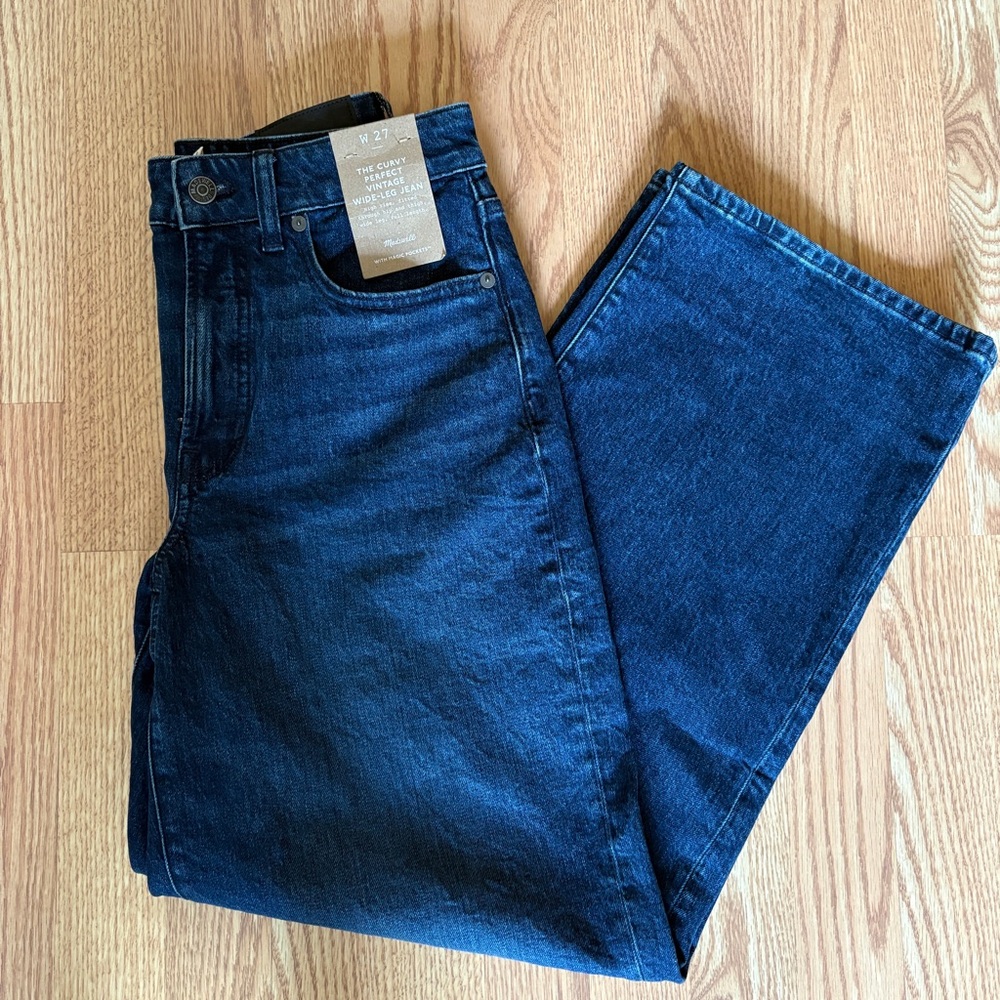 NWT Madewell Curvy Perfect Vintage Wide-Leg Jean